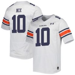Bo Nix Auburn Tigers Football White Away Jersey - All Stitched