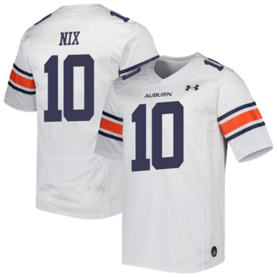 Bo Nix Auburn Tigers Football White Away Jersey - All Stitched