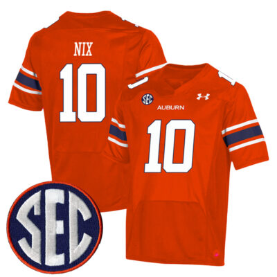 Bo Nix Auburn Tigers Football Orange Alternate Jersey - All Stitched