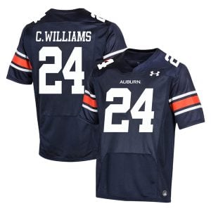 Cadillac Williams Auburn Tigers Football Navy Home Jersey - All Stitched