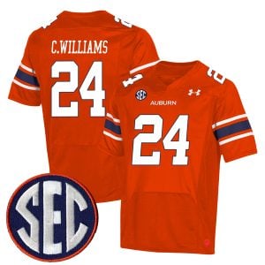 Cadillac Williams Auburn Tigers Football Orange Alternate Jersey - All Stitched
