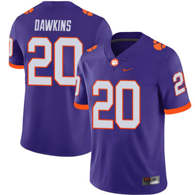 Brian Dawkins Clemson Tigers Football Purple Alternate Jersey w/ ACC Patch - All Stitched