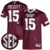 Dak Prescott Mississippi State Bulldogs Football Maroon Alumni Jersey - All Stitched