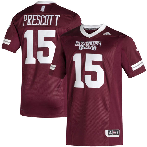 Dak Prescott Mississippi State Bulldogs Football Maroon Alumni Jersey - All Stitched