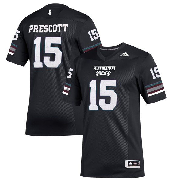 Dak Prescott Mississippi State Bulldogs Football 2019 Special Black Premier Jersey - All Stitched
