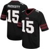 Dak Prescott Mississippi State Bulldogs Football Black Throwback Jersey - All Stitched