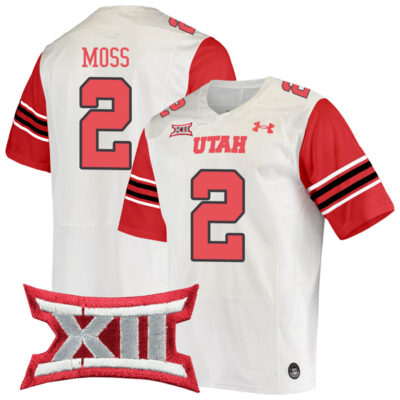Zack Moss Utah Utes Football White Away Game Jersey - All Stitched