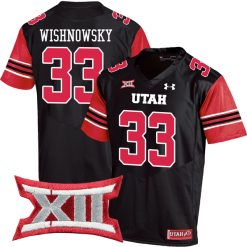 Mitch Wishnowsky Utah Utes Football Black Alternate Game Jersey - All Stitched