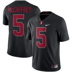 Christian McCaffrey Stanford Cardinal Football Black Alternate Game Jersey - All Stitched