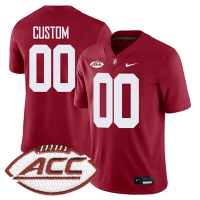 Custom Stanford Cardinal Football Cardinal Home Game Jersey - All Stitched