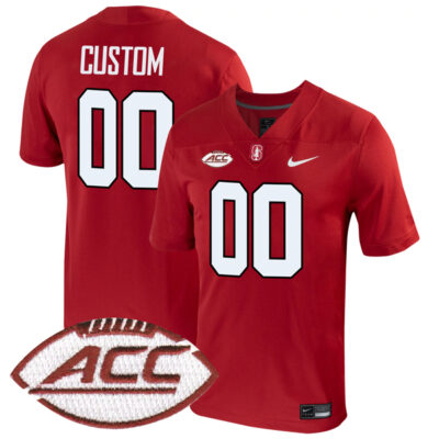 Custom Stanford Cardinal Football Cardinal Alternate Jersey - All Stitched
