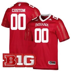 Custom Indiana Hoosiers Football Crimson Home Game Jersey - All Stitched