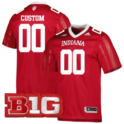 Custom Indiana Hoosiers Football Crimson Home Game Jersey - All Stitched