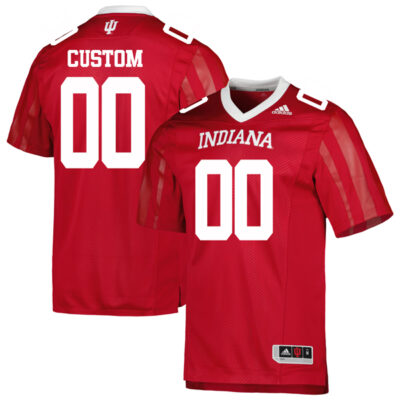 Custom Indiana Hoosiers Football Crimson Home Game Jersey - All Stitched