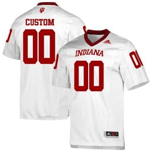 Custom Indiana Hoosiers Football White Away Game Jersey - All Stitched