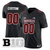 Custom Indiana Hoosiers Football Black Alternate Game Jersey - All Stitched