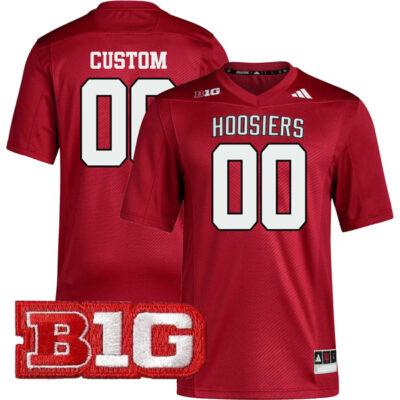 Custom Indiana Hoosiers Football Crimson Premier Jersey - All Stitched