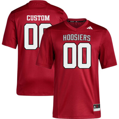 Custom Indiana Hoosiers Football Crimson Premier Jersey - All Stitched