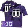 Custom Northwestern Wildcats Football Purple Home Game Jersey - All Stitched