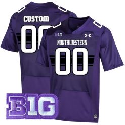 Custom Northwestern Wildcats Football Purple Home Game Jersey - All Stitched