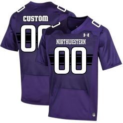 Custom Northwestern Wildcats Football Purple Home Game Jersey - All Stitched