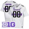 Custom Northwestern Wildcats Football White Away Game Jersey - All Stitched