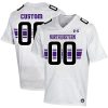 Custom Northwestern Wildcats Football White Away Game Jersey - All Stitched