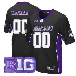 Custom Northwestern Wildcats Football Black Colosseum Max Power Jersey - All Stitched
