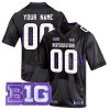 Custom Northwestern Wildcats Football Black Jersey - All Stitched
