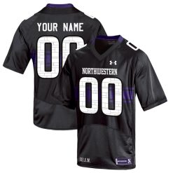 Custom Northwestern Wildcats Football Black Jersey - All Stitched