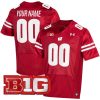 Custom Wisconsin Badgers Football Red Home Game Jersey - All Stitched