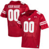 Custom Wisconsin Badgers Football Red Home Game Jersey - All Stitched