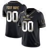 Custom Wisconsin Badgers Football Black Gold Jersey - All Stitched
