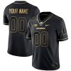 Custom Wisconsin Badgers Football Black Gold Limited Jersey - All Stitched