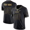Custom Wisconsin Badgers Football Black Gold Limited Jersey - All Stitched
