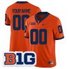 Custom Illinois Fighting Illini Football Orange Home Game Jersey - All Stitched