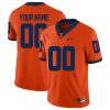 Custom Illinois Fighting Illini Football Orange Home Game Jersey - All Stitched
