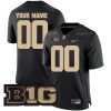 Custom Purdue Boilermakers Football Black Home Game Jersey - All Stitched