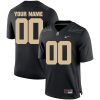 Custom Purdue Boilermakers Football Black Home Game Jersey w/ B1G Patch - All Stitched