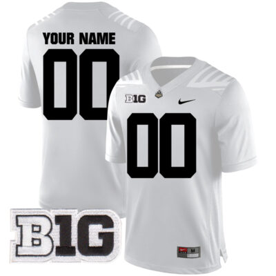 Custom Purdue Boilermakers Football White Away Game Jersey - All Stitched