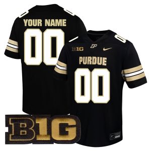 Custom Purdue Boilermakers Football Black Untouchable Jersey - All Stitched