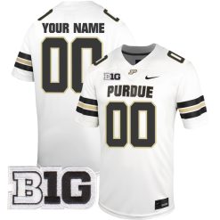 Custom Purdue Boilermakers Football White Untouchable Jersey - All Stitched