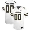 Custom Purdue Boilermakers Football White Untouchable Jersey w/ B1G Patch - All Stitched