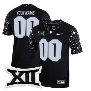 Custom UCF Knights Football Black Reach For The Stars Jersey - All Stitched