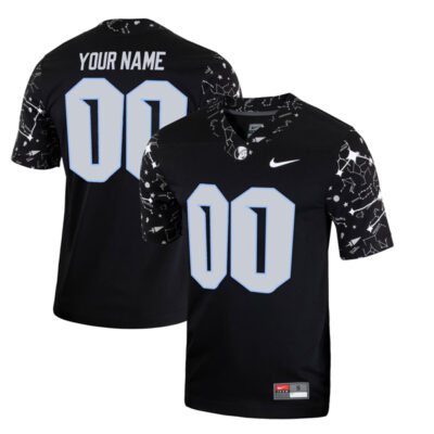 Custom UCF Knights Football Black Reach For The Stars Jersey - All Stitched
