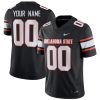 Custom Oklahoma State Cowboys Football Black Alternate Game Jersey - All Stitched
