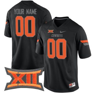 Custom Oklahoma State Cowboys Football Black Alumni Jersey - All Stitched