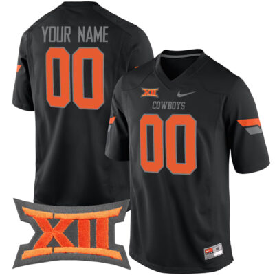 Custom Oklahoma State Cowboys Football Black Alumni Jersey - All Stitched