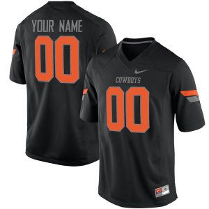 Custom Oklahoma State Cowboys Football Black Alumni Jersey - All Stitched