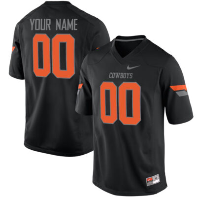 Custom Oklahoma State Cowboys Football Black Alumni Jersey - All Stitched